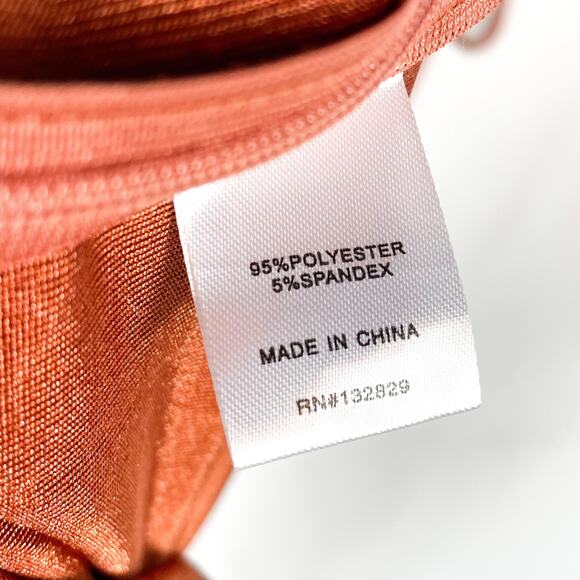 Superdown Irene Strappy Pant Set Brown Slinky Jersey 2pc Ruched Sheen Sz XL - Picture 13 of 13